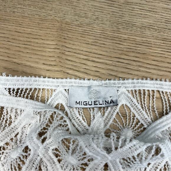 Miguelina Eloise Riviera Mayan Lace Floral Sheer Crop Top Size XS/S - Picture 9 of 9